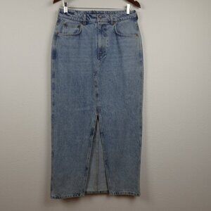 Industry Republic Clothing Maxi Skirt Women's Size 8 Blue Denim Long
